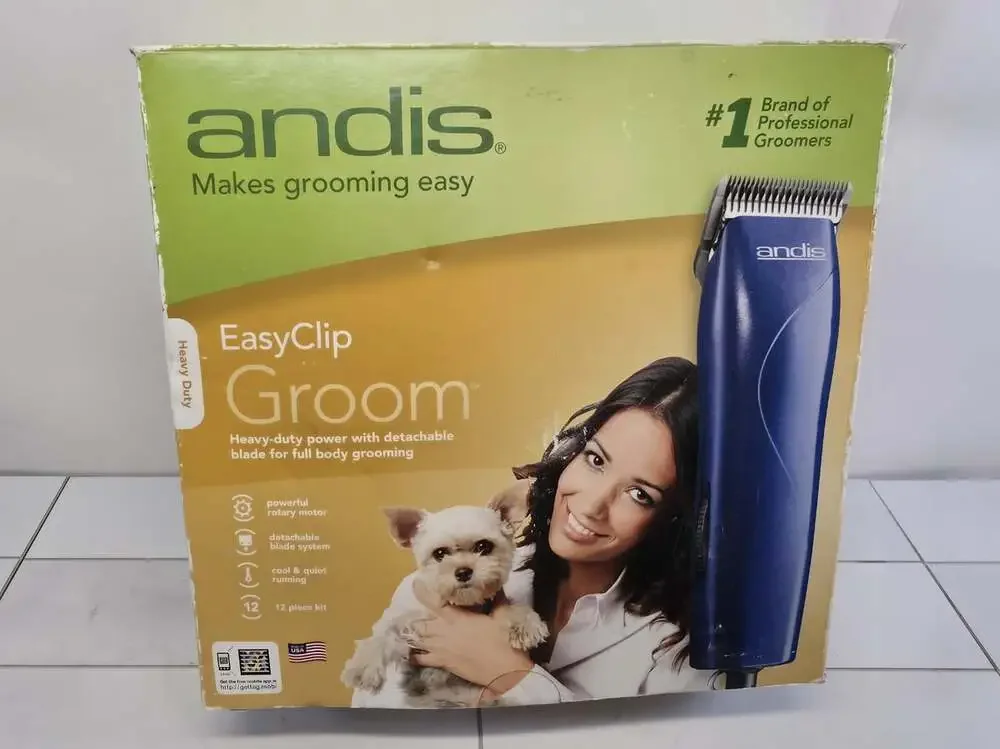 Andis EasyClip Groom Detachable Blade Clipper Kit MBG-2 Heavy Duty